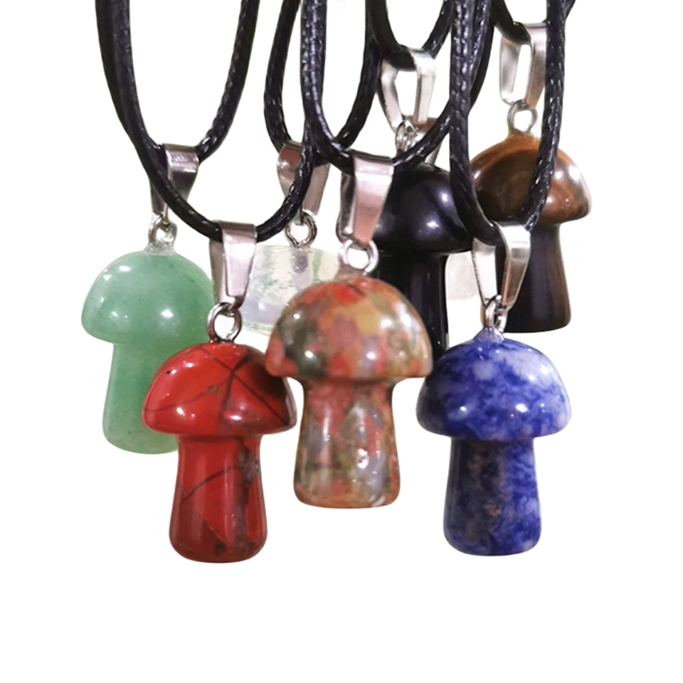 Mini Mushroom 2cm Pendant Necklaces GEMROCKY-Jewelry-