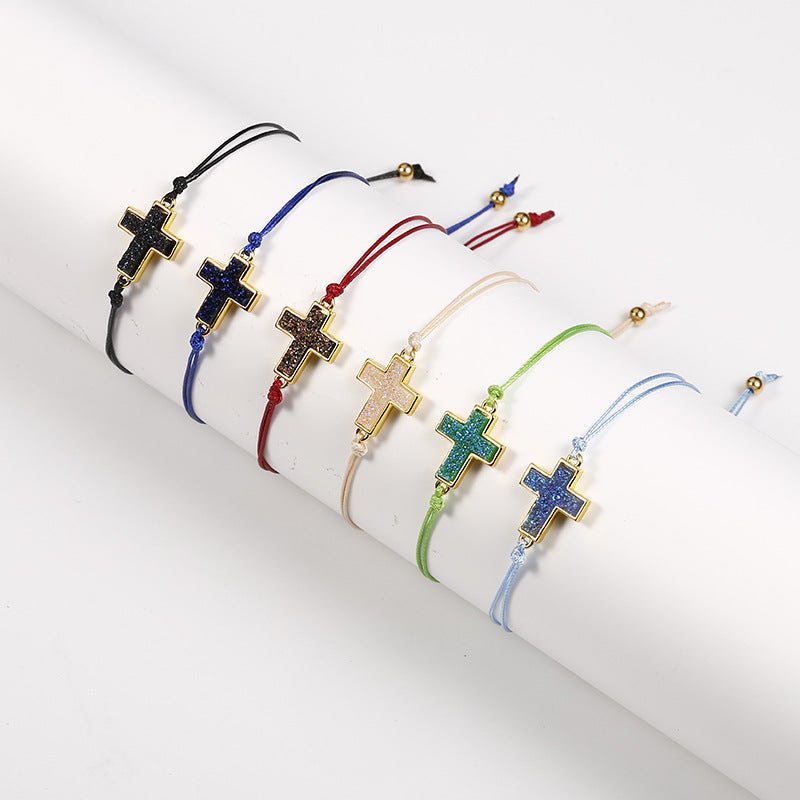 Shiny Cross Adjustable Bracelet GEMROCKY-Jewelry-